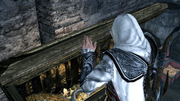 Ezio claiming the Templar treasure