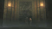 Adad et Ezio devant la porte de la Bibliothèque