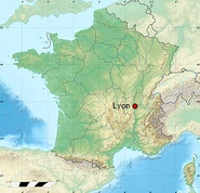 Lyon sur la carte de France