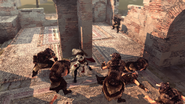 Ezio combatte contro i seguaci di Romolo.