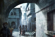 Concept art of Acre's streets