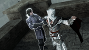 Ezio assassinating Ludovico