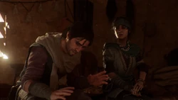 Basim discussing his nightmares with Nehal