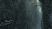 Ezio using a zipline beneath the Galata Tower