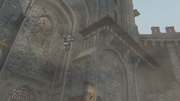 Altaïr jumping through a window