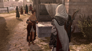 Ezio banishing Giuletta from Rosa in Fiore