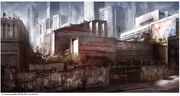 Concept art for the exterior of the hideout