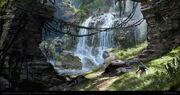 AC4BF Swan Island Waterfall - Concept Art