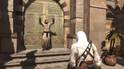 Altaïr listening to the herald