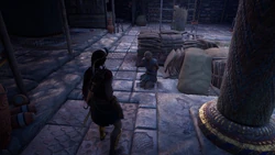 Kassandra finding a captive Timotheos