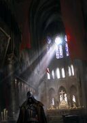 Concept art of Notre-Dame's interior