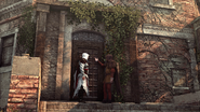 Ezio et La Volpe devant l'auberge