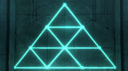 Equilateral triangle on the Vault's entrance