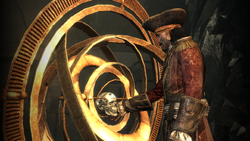 Roberts operating the Crystal Skull