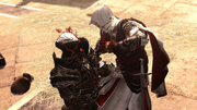 Ezio assassinating another interrogator