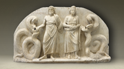 DTAG - Marble relief of Asklepios and Hygieia