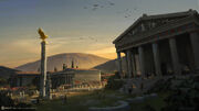 Concept art of the Sanctuary of Olympia