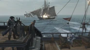 L'Aquila distrugge una nave.