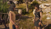 Drucilla handling a new bow to Kassandra