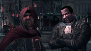 Dante Moro and Silvio Barbarigo, displeased of Ezio's win streak.