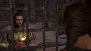 Kassandra trying to convince his brother he's just being used by the Cult of Kosmos.