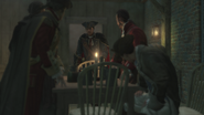 Haytham retrouvant ses alliés au Green Dragon