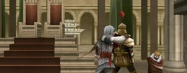 Ezio assassinating the Templar knight to save Muhammad XII