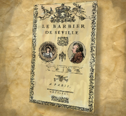 Theatre poster for the Barber of Seville.