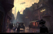 Concept art of Belle Epoque Street