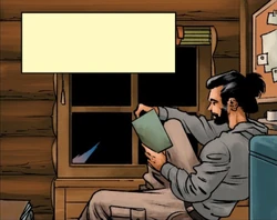 Basim reading Viking Myths