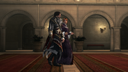 Ezio accoglie Caterina.