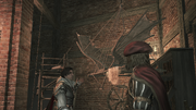 Ezio asking Leonardo about the Flying Machine