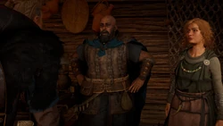 Gunnar introducing Brigid to Eivor