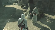El informador compartiendo su información con Altaïr.
