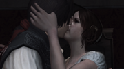 Ezio and Cristina sharing an intimate moment