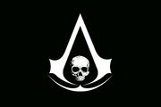 Jolly Roger flag of Edward Kenway's Jackdaw Golden Age of Piracy