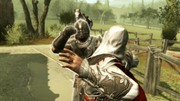 Ezio assassinating the third leader