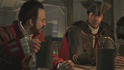 William rivela ad Haytham il furto delle sue ricerche.