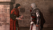 Copernicus discussing his situation with Ezio