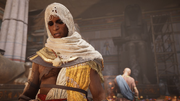 Bayek thinking of Khemu after Taharqa's assassination