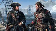 Haytham Kenway et Shay, respectivement Grand Maître et Chevalier Templier