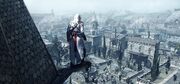 Altaïr on a viewpoint in Acre