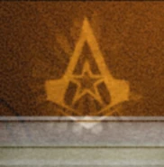 L'insigne des assassins russes visible dans un bâtiment d'Ekaterinbourg