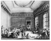 An engraving of Robespierre's arrest