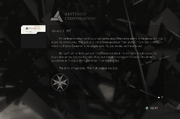 Abstergo message regarding the fabricated skeleton