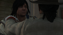 Achilles initiating Connor into the Brotherhood