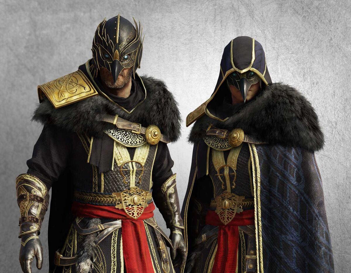 Rüstung des schwarzen Raben Assassin