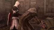 Ezio informing Egidio to notify Maria about the city's politics