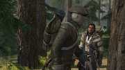 The poacher leaving the area