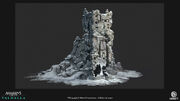 Concept art of another tower in Jötunheimr